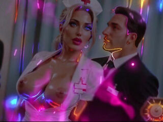 Nurse Woman Lara and Jared in Gloryhole Club, Big Tits, Gloryhole Bukkake, Big Dick Sucking Cock