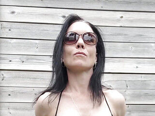 Feeling Hot and Horny and Playing with Myself by the Pool House Until I Squirt