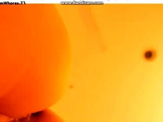 Beautiful Brunette Big Boobs Rides Fake Cock
