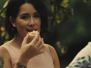 Fit Brunette British MILF Belle O'Hara Gets Fucked Hard On the Kitchen Table On X-mas Eve