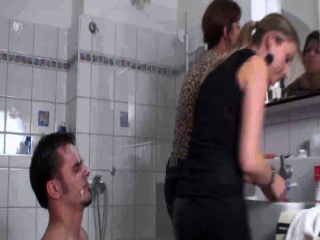 Female dominance Brats abase victims in tub