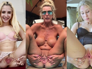 Blonde Trailer Trash Spread Their Pussies Open