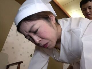 Japanese mature housemaid provides full service to client