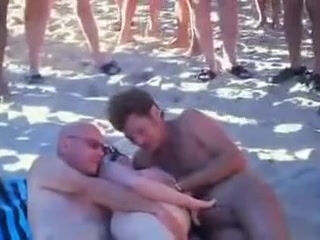 Wife sharing at the beach