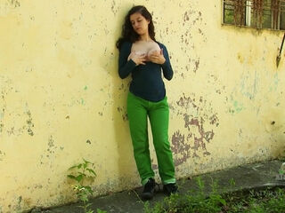 Mia Looks So lovely In Her Green denim