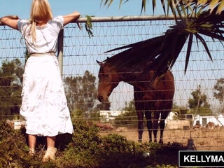 Gorgeous Buxom Blonde Mature Cowgirl Kelly Madison Rides Hefty Dick Of Her Horny Stallion