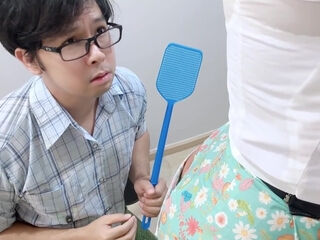 Cute Asian housewife is getting some nice opportunity for a creampie