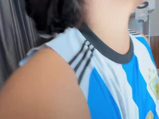 Busty latina wife gets horny after watching football with her husband and seduces him for a wild sex