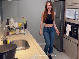 Sexy Fit Buxom Redhead Latina MILF Tempts Her Stepson's Pal To Fuck Her Like a Slut & Cum On Her Face