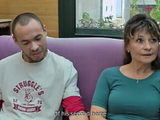 Hot milf M&eacute_lodie wanted hard threesome sex for the first time