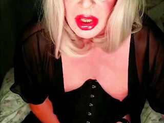 Latex Lingerie and Stockings Solo