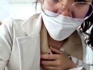 Asian nubile masturbating at work showing bosoms and vagina 98