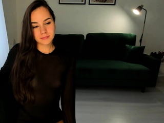 Brunette with foot fetish rubs big dick with her feet in POV