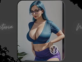 AI: Vibrant blue hair and dark glasses domina - Part 15 - Waifu Models #003