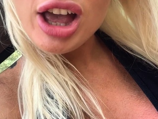 Nonstop blond with XXL tits man meat milks off on the couch