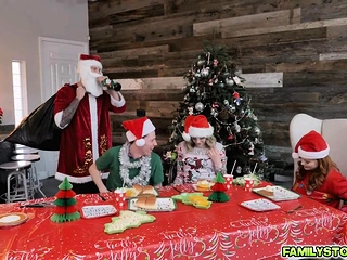 Orgiastic Christmas for horny family
