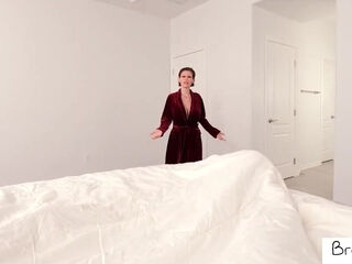 Gorgeous Fit Brunette MILF Polishes Her Stepson's Dick With Her Big Jugs To Make Him Cum After Hot Sex