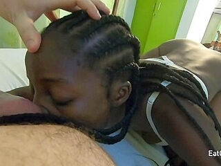 Super Inexperienced But Very Horny Black Girl Sara Enjoys White Cock So Much!