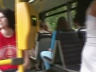 Hard-core public bumhumping intercourse with German bitch in the bus