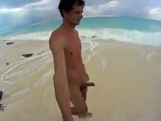 Str8 dudes jack off in Cuba beach Playa