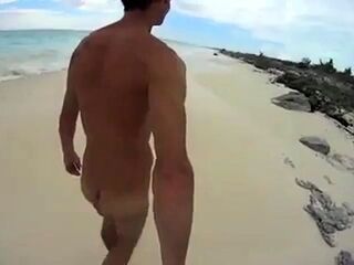 Str8 dudes jack off in Cuba beach Playa