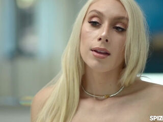 Blonde and hot babysitter, tries out her boss's cock