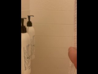 Motel guest masterbating in bathroom