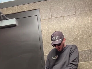 Fucked her mouth and pussy in the public bathroom and continued fucking in his room