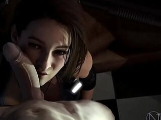 Jill Valentine - Deepthroats and swallows Umbrella Dick