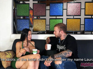 Bimbo Doll Nicol Love Has Hot Coffee with Brian Evansx