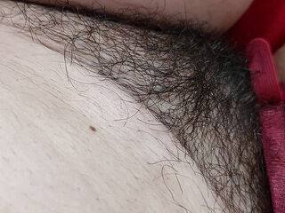 Amateur wife fingers her pussy until she reaches orgasm. Latina hairy pussy, big ass, big tits. Horny MILF